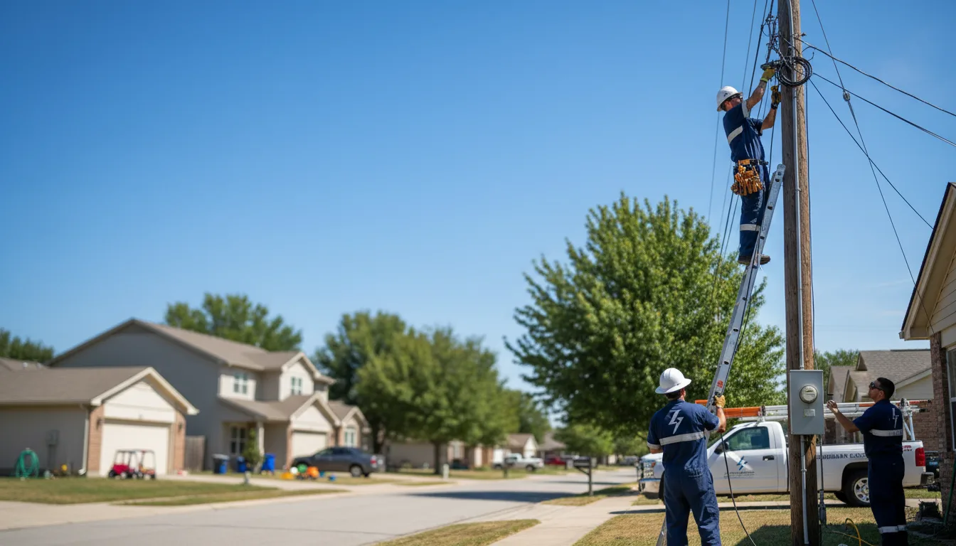Residential electrician providing installation services in Ivan, AR